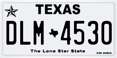 TX license plate DLM4530