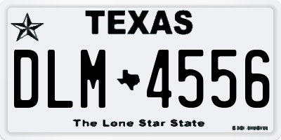 TX license plate DLM4556