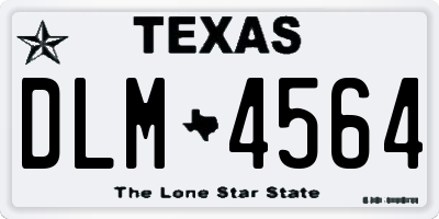 TX license plate DLM4564