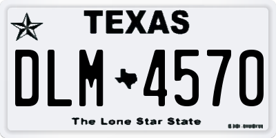 TX license plate DLM4570