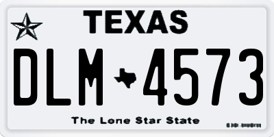TX license plate DLM4573