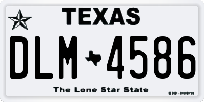 TX license plate DLM4586