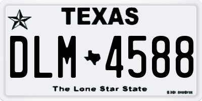 TX license plate DLM4588