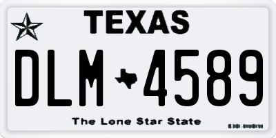 TX license plate DLM4589