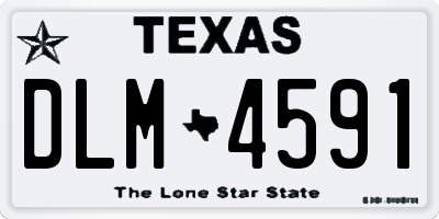 TX license plate DLM4591