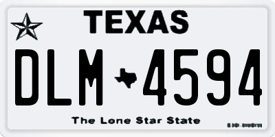 TX license plate DLM4594