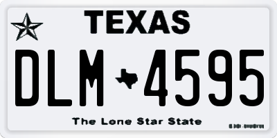 TX license plate DLM4595