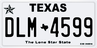 TX license plate DLM4599