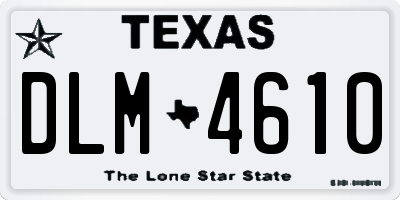 TX license plate DLM4610