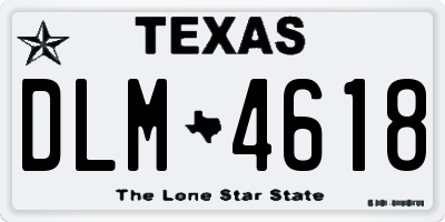 TX license plate DLM4618