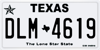 TX license plate DLM4619