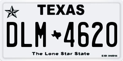 TX license plate DLM4620