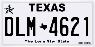 TX license plate DLM4621