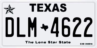 TX license plate DLM4622