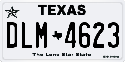 TX license plate DLM4623