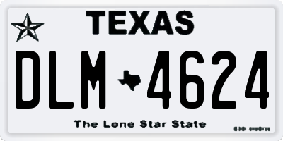 TX license plate DLM4624