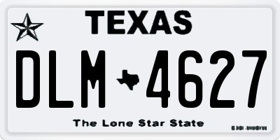 TX license plate DLM4627