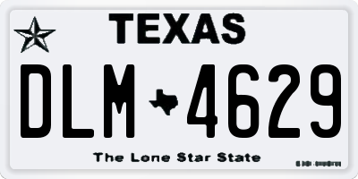 TX license plate DLM4629