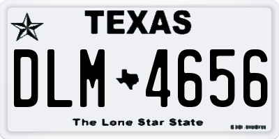 TX license plate DLM4656
