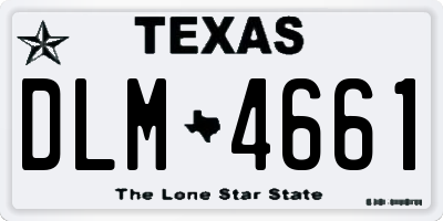 TX license plate DLM4661