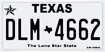 TX license plate DLM4662