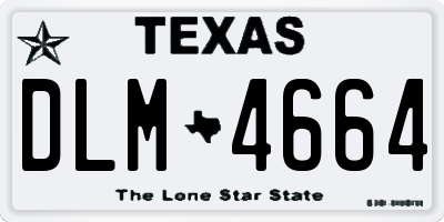 TX license plate DLM4664