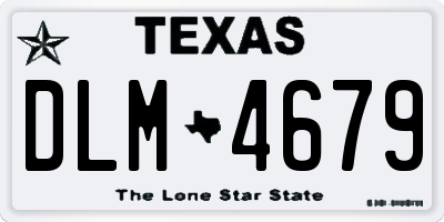 TX license plate DLM4679