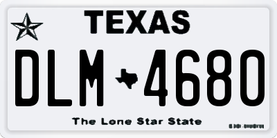 TX license plate DLM4680