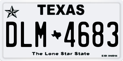 TX license plate DLM4683