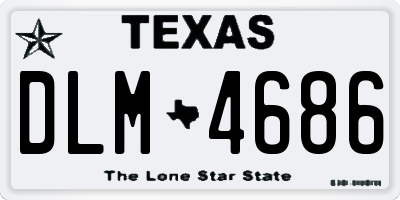 TX license plate DLM4686