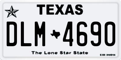 TX license plate DLM4690