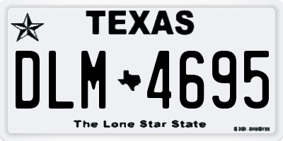 TX license plate DLM4695