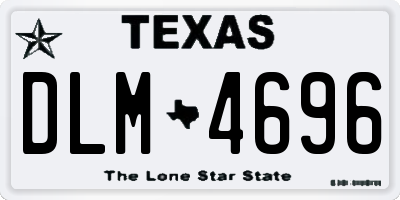 TX license plate DLM4696