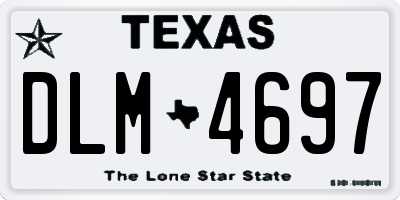 TX license plate DLM4697