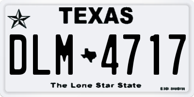TX license plate DLM4717
