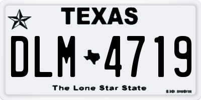 TX license plate DLM4719