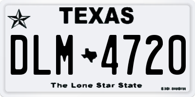 TX license plate DLM4720