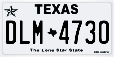 TX license plate DLM4730