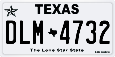 TX license plate DLM4732