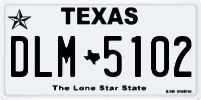 TX license plate DLM5102