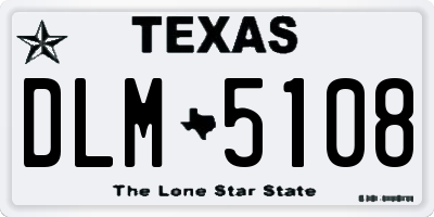 TX license plate DLM5108