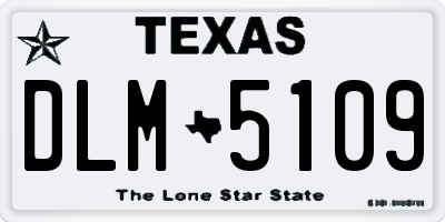 TX license plate DLM5109