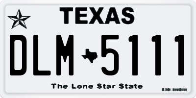 TX license plate DLM5111