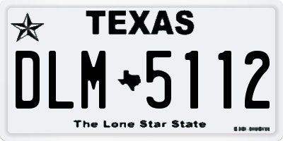 TX license plate DLM5112