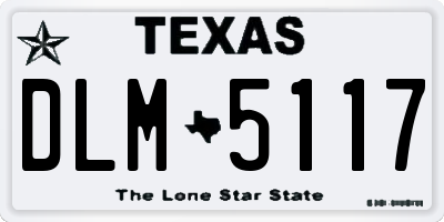 TX license plate DLM5117
