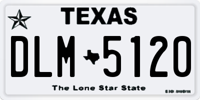 TX license plate DLM5120