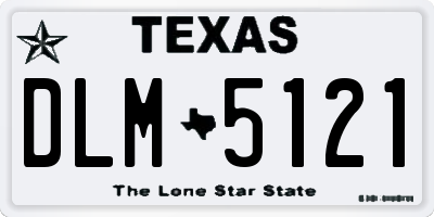 TX license plate DLM5121