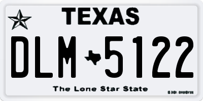 TX license plate DLM5122