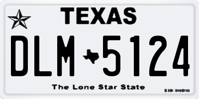 TX license plate DLM5124