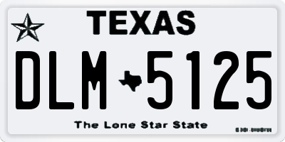 TX license plate DLM5125